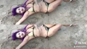 Indian girl black beauty bikini photoshoot behind the scenes (she kissed me