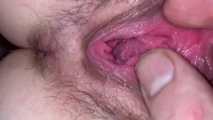 Tiny 18y/o girlfriend has dripping wet orgasms and then gets fucked hard