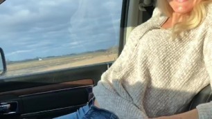 Part 1–Milf Kara Ordered to Touch her Pussy while Driving, Squirts all over