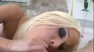Hot Bimbo Doll Blows and Gets some Cum Moustache