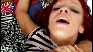 Nice ass red head chick suck and fuck  big dong in bedroom